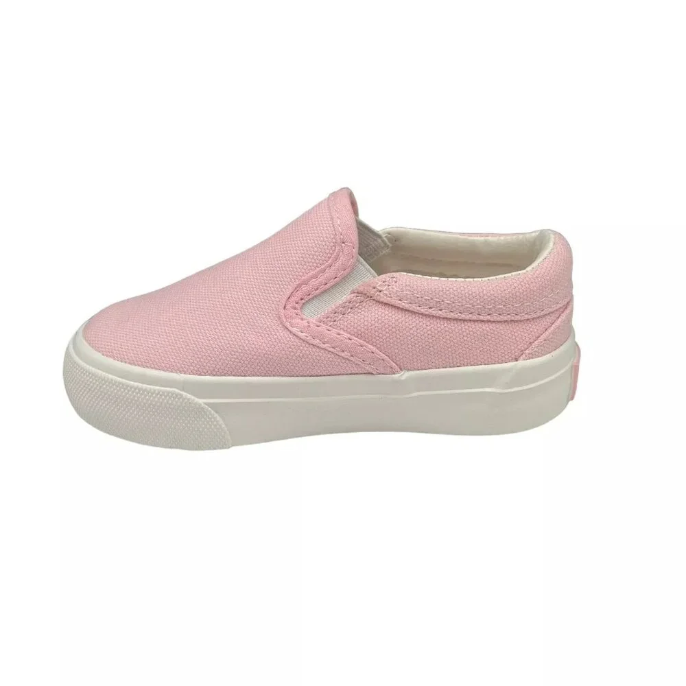 Hurley Toddler Girls Casual‎ Slip-on Shoes Size 7 Light Pink White Canva Upper